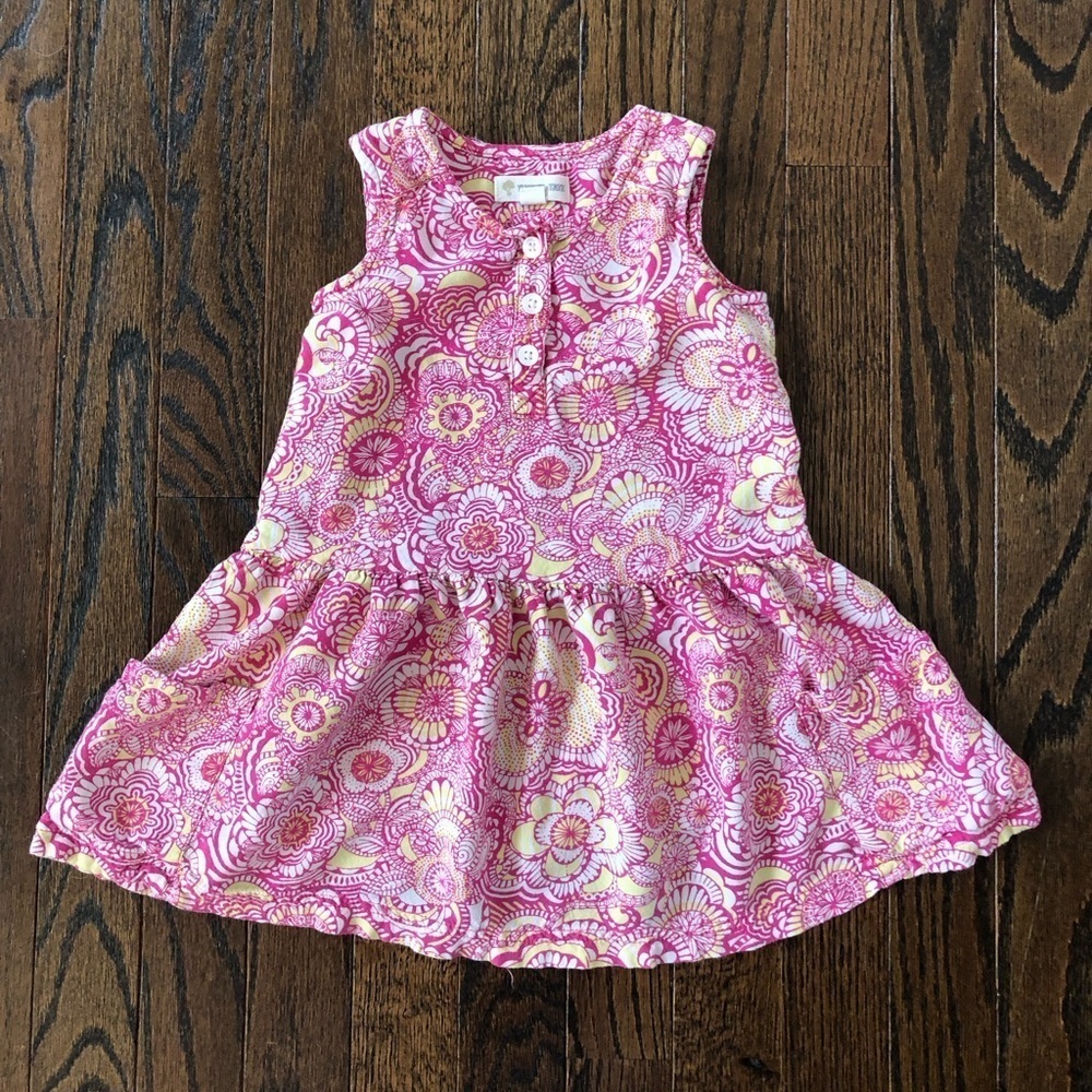 Tucker + Tate Girls 4Y Sleeveless A-Line Pocket Dress w/Geometric Floral Design